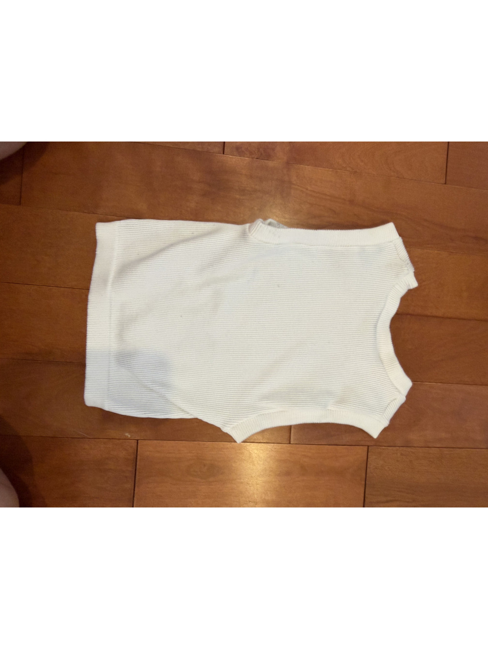Kyodan White Ribbed Sleeveless Top - Picture 2 of 5
